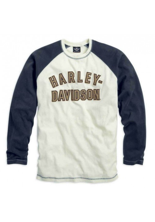 Harley Davidson Homme Genuine Classics Manches Longues Off Blanc 99099-14VM