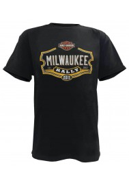 Harley Davidson Homme Milwaukee Rally 2015 T-Shirt Manches Courtes, Noir B112763