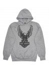 Harley Davidson Homme Pullover Sweatshirt à Capuche, H-D Eagle  Gris 30296665