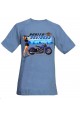 Harley Davidson Homme Manches Courtes Out Of The Bleu Pin-Up Lady Tee, Slate Bleu