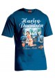 Harley Davidson Homme T-Shirt Manches Courtes, Bike Wash Pin-Up Lady, Bleu