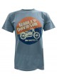 Harley Davidson Homme T-Shirt Manches Courtes, Circle Moto Motorcycle Graphic, Bleu