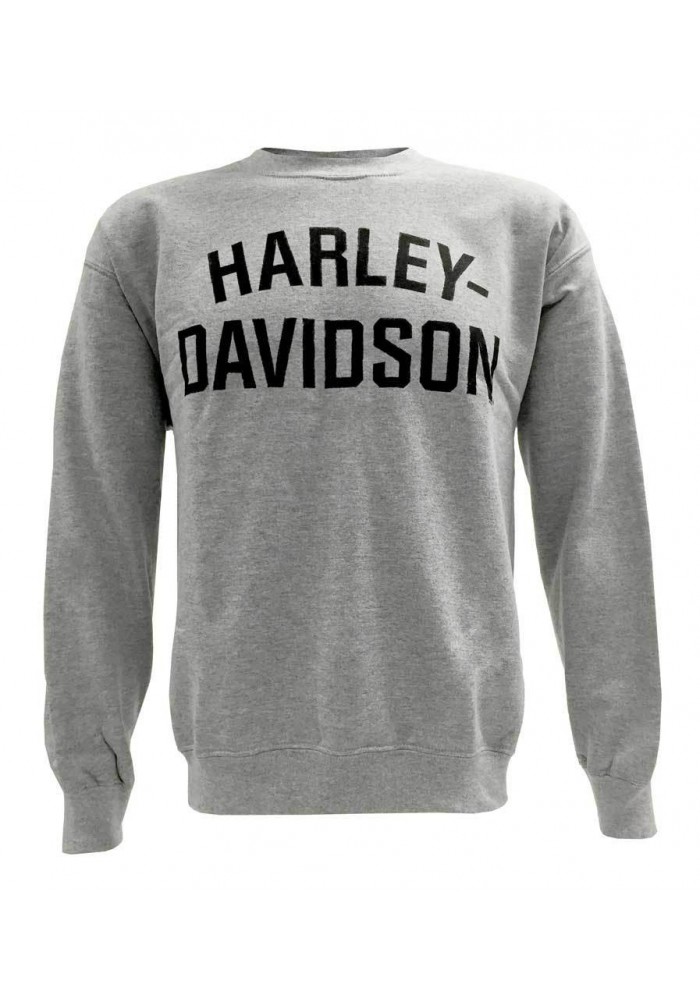 Harley Davidson Homme Sweatshirt, Heritage H-D, Gris Pullover Col Rond  30296642