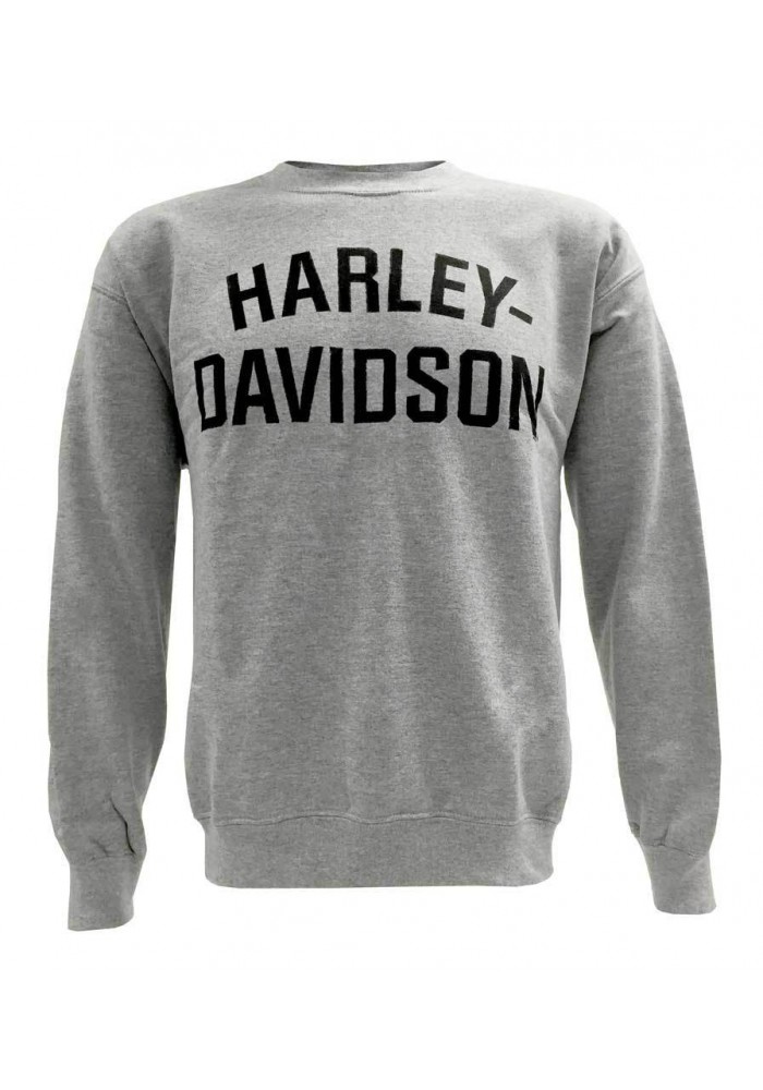 Harley Davidson Homme Sweatshirt, Heritage H-D, Gris Pullover Col Rond 30296642