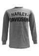Harley Davidson Homme T-Shirt, Manches Longues, Heritage H-D Gris 30296638