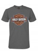 Harley Davidson Homme Bar &amp; Shield T-Shirt Manches Courtes, Charcoal 30291958