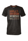 Harley Davidson Homme Black Label T-Shirt, H-D Type Manches Courtes, Noir 30293146