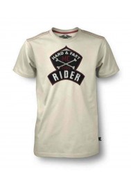 Harley Davidson Homme Black Label Vintage Manches Courtes Rider T-Shirt, Crème