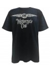Harley Davidson Homme Black Label Washed T-Shirt, Distressed HDMC Winged, Bleu