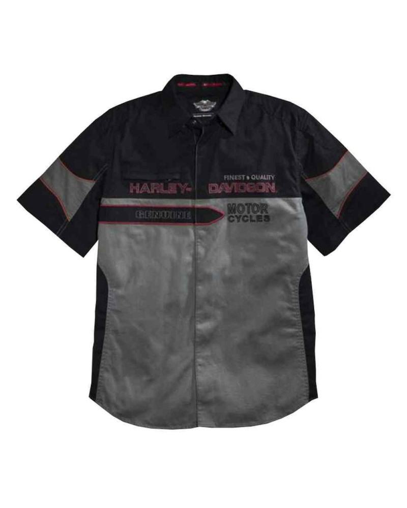 Harley Davidson Homme Finest Contrast Chemise Manches Courtes, 96112-16VM