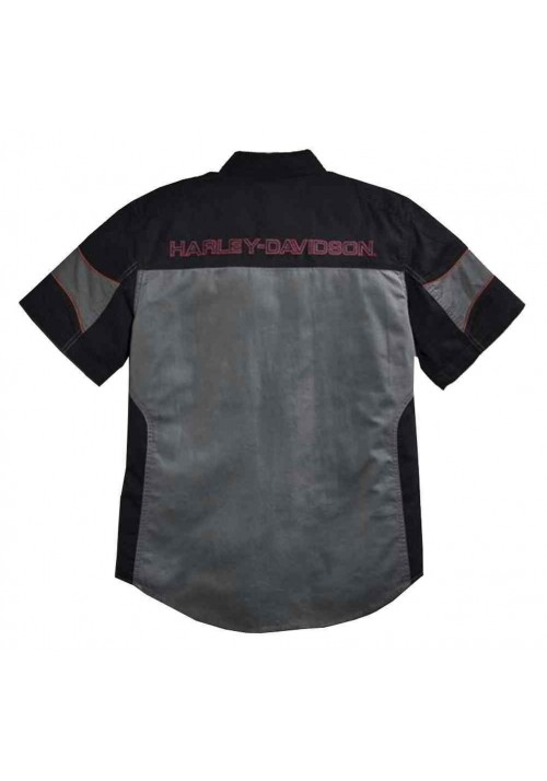 Harley Davidson Homme Finest Contrast Chemise Manches Courtes, 96112-16VM
