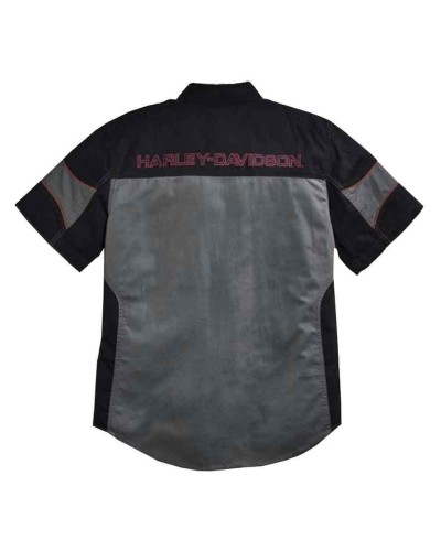 Harley Davidson Homme Finest Contrast Chemise Manches Courtes, 96112-16VM