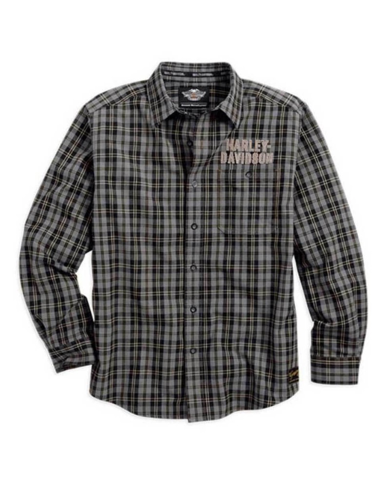 Harley Davidson Homme Genuine Classics Plaid  Chemise Manches Longues 99095-14VM