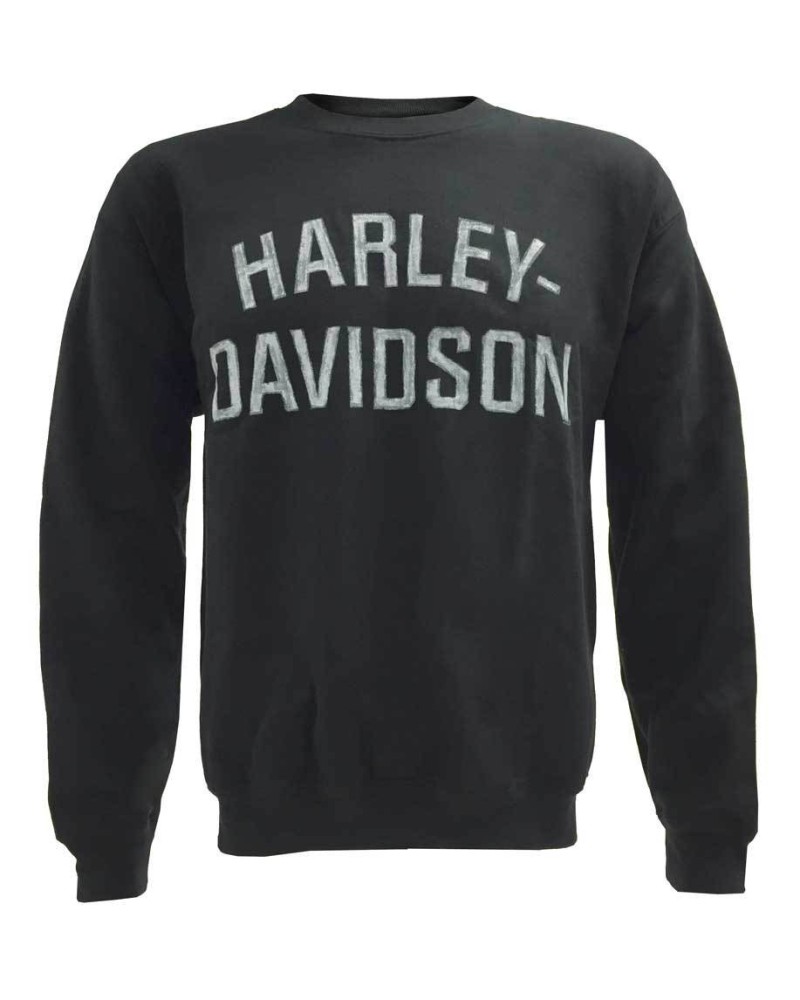 Harley Davidson Homme Heritage Pullover Crew Sweatshirt Noir H-D 30296636