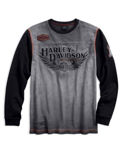 Harley Davidson Homme Iron Block  Manches Longues Pullover 99008-17VM