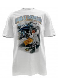 Harley Davidson Homme Pan Handler Sturgis T-Shirt Manches Courtes, Blanc 5504-HC58