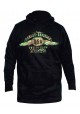 Harley Davidson Homme Pullover Sweatshirt à Capuche, USA Winged Camo Graphic, Noir