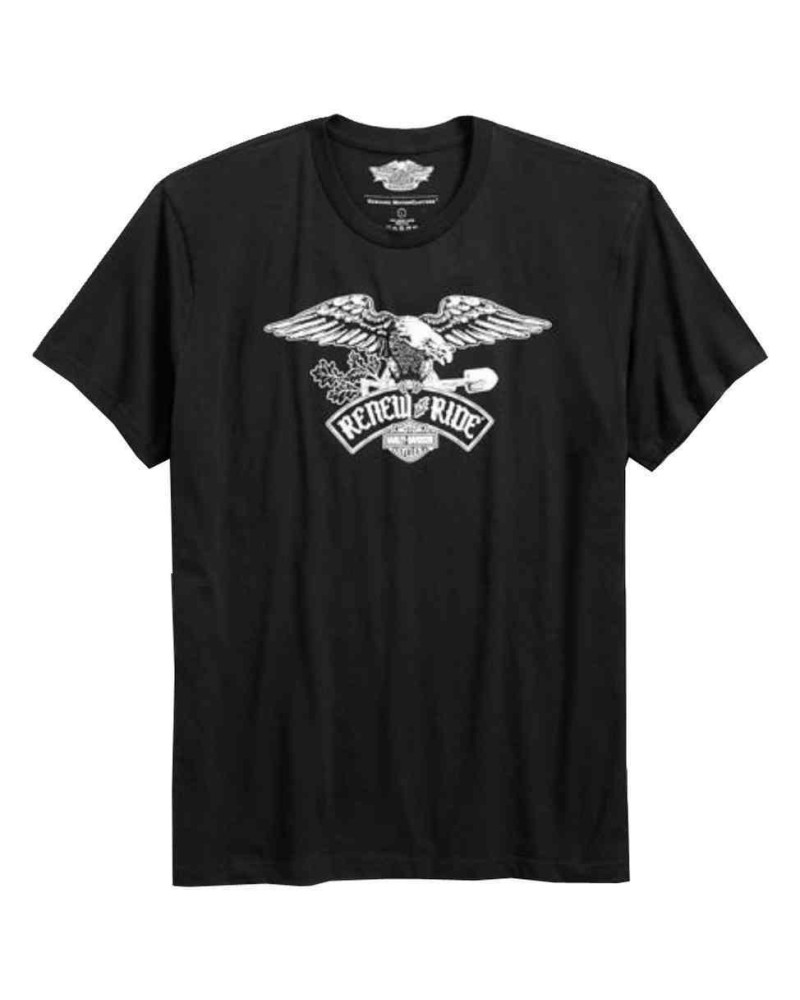 Harley Davidson Homme Renew The Ride T-Shirt Manches Courtes, Noir 96799-16VM
