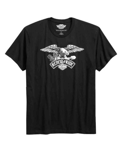Harley Davidson Homme Renew The Ride T-Shirt Manches Courtes, Noir 96799-16VM