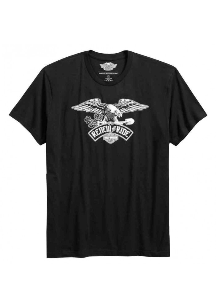 Harley Davidson Homme Renew The Ride T-Shirt Manches Courtes, Noir 96799-16VM