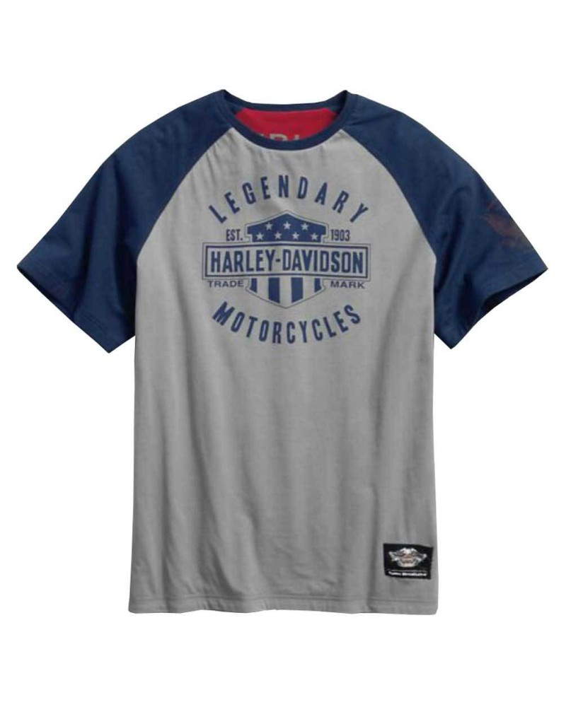 Harley Davidson Homme Reversible Legendary T-Shirt Manches Courtes 96168-16VM