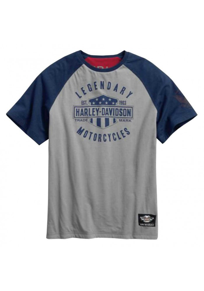 Harley Davidson Homme Reversible Legendary T-Shirt Manches Courtes 96168-16VM
