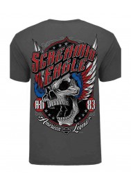 Harley Davidson Homme Eagle American Wings T-Shirt, Gris HARLMT0238