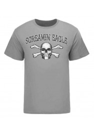 Harley Davidson Homme Eagle Skull Crusher T-Shirt, Gris HARLMT0236