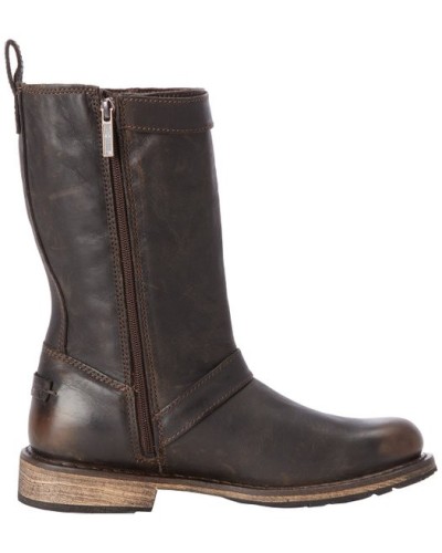 Boots Harley Davidson Vincent en Cuir Marron (Ref : D93068) Botte Moto Homme