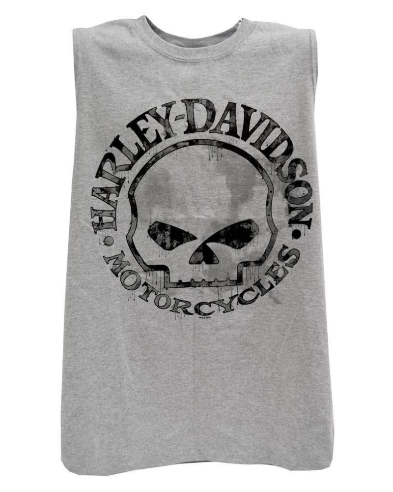 Harley Davidson Homme Willie G Skull Muscle Sable Tank Top Sans Manches  30296650