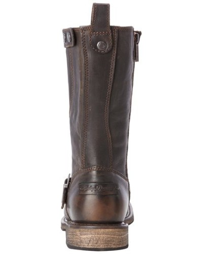 Boots Harley Davidson Vincent en Cuir Marron (Ref : D93068) Botte Moto Homme