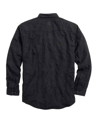 Harley Davidson Homme 1903 Skull Ultrasuede Chemise Manches Longues, Noir. 96061-16VM