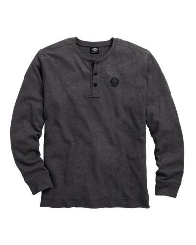 Harley Davidson Homme 1903 Willie G Skull Manches Longues Henley, Gris 96050-16VM