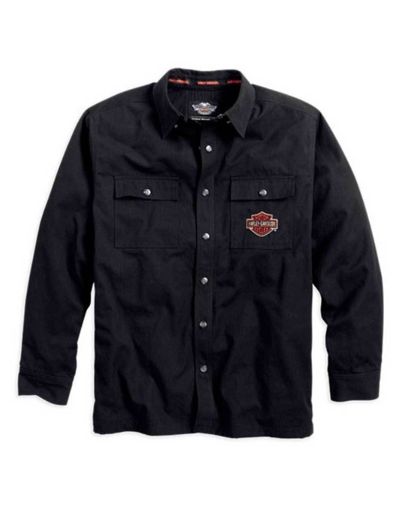 Harley Davidson Homme Bar &amp; Shield Flames  Chemise Veste 99088-14VM