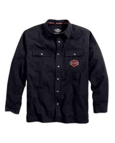 Harley Davidson Homme Bar &amp; Shield Flames  Chemise Veste 99088-14VM