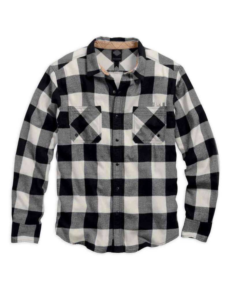 Harley Davidson Homme Black Label Core Buffalo Check   Chemise 99058-16VM