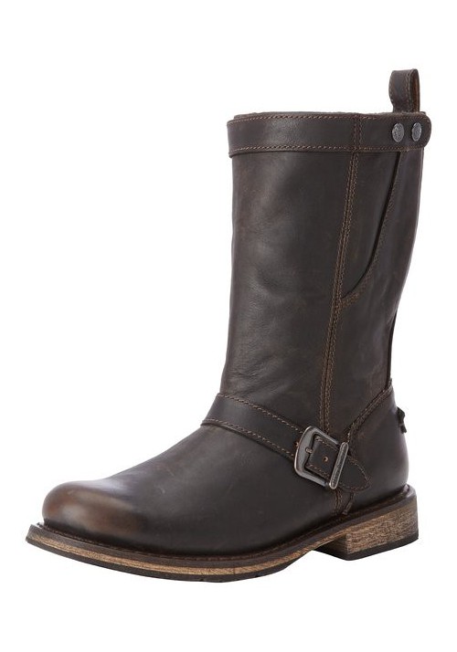 Boots Harley Davidson Vincent en Cuir Marron (Ref : D93068) Botte Moto Homme