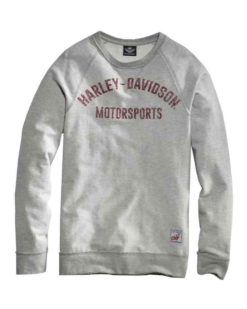 Harley Davidson Homme Black Label Pullover Raw-Edge Sweatshirt, Gris 99005-16VM