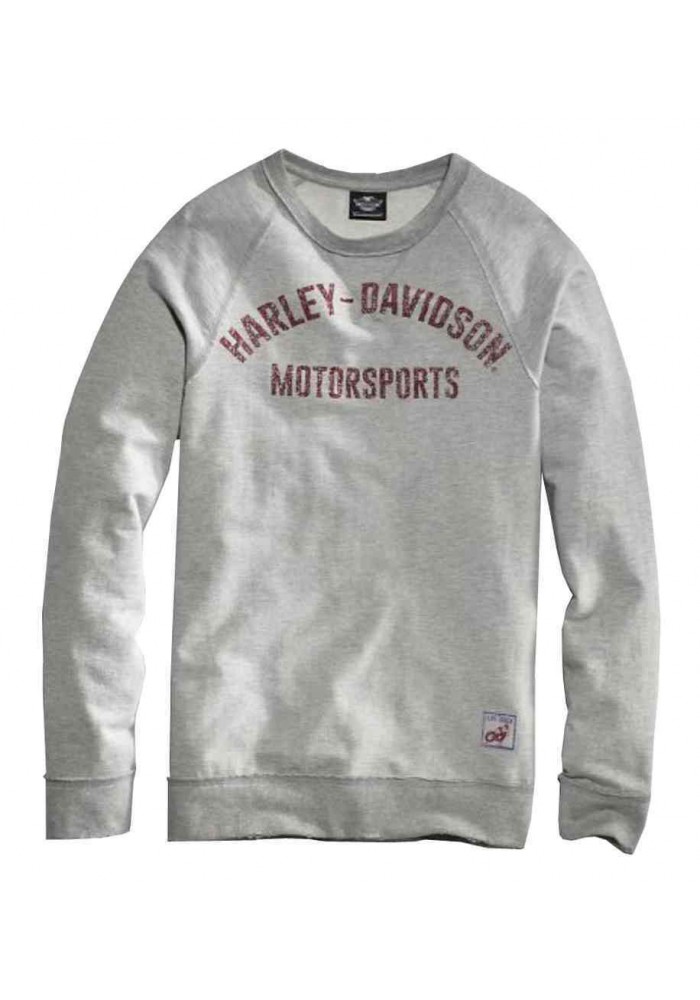 Harley Davidson Homme Black Label Pullover Raw-Edge Sweatshirt, Gris 99005-16VM