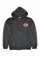 Harley Davidson Homme Sweatshirt à Capuche, Bar &amp; Shield Zip Gris 30299143
