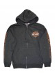 Harley Davidson Homme Sweatshirt à Capuche, Bar &amp; Shield Zip Gris  30299143