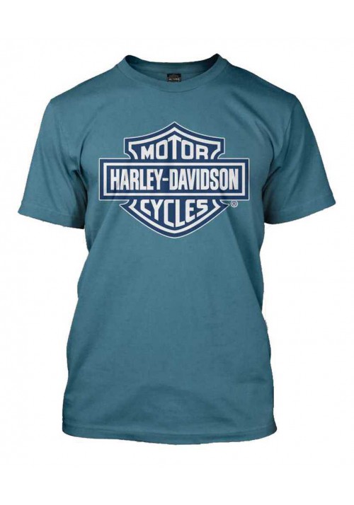 Harley Davidson Homme  Bar &amp; Shield Bleu Slate T-Shirt 30290594