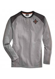 Harley Davidson Homme Performance Double- Manches Longues Henley 96071-16VM