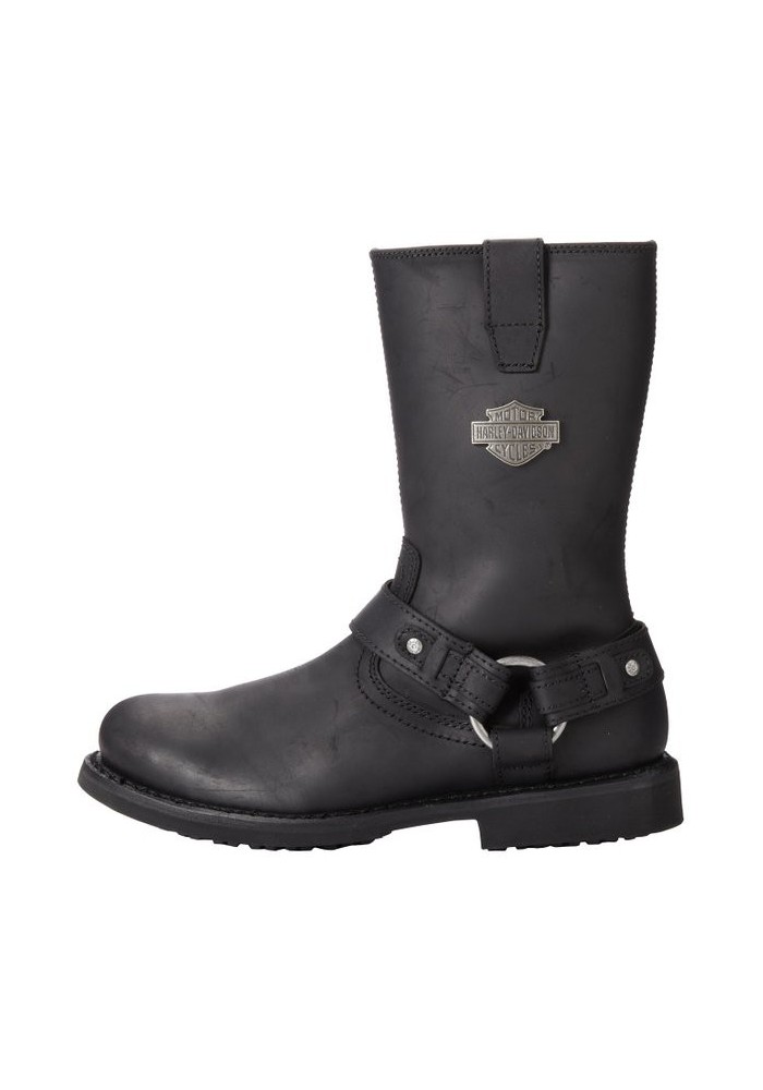 Boots Harley Davidson Josh en Cuir Noir (Ref : D93114) Botte Moto Homme