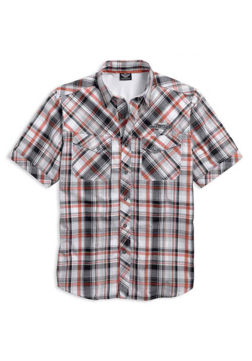 Harley Davidson Homme Performance Vented Mesh Plaid   Chemise 96000-17VM