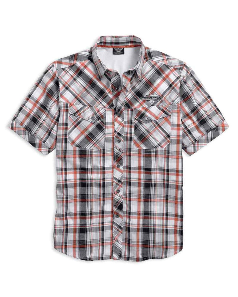 Harley Davidson Homme Performance Vented Mesh Plaid   Chemise 96000-17VM