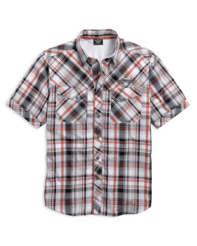 Harley Davidson Homme Performance Vented Mesh Plaid   Chemise 96000-17VM