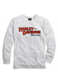 Harley Davidson Homme Prestige Manches Longues Blanc 99090-14VM