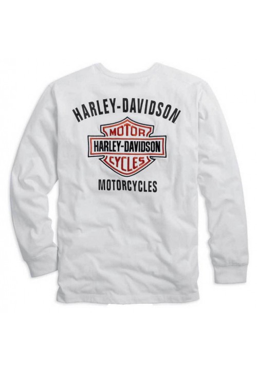 Harley Davidson Homme Prestige Manches Longues Blanc 99090-14VM