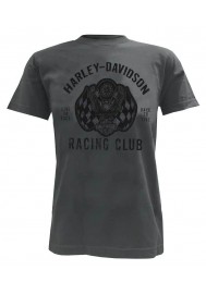 Harley Davidson Homme Racing Club Eagle T-Shirt Manches Courtes Charcoal 30298298